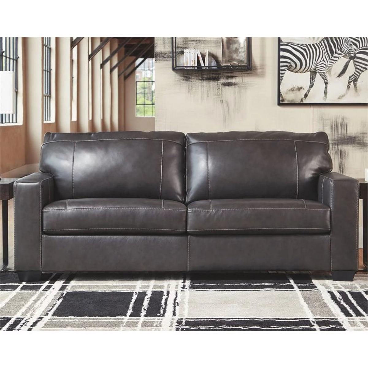 Gray Leather Sofa G5996