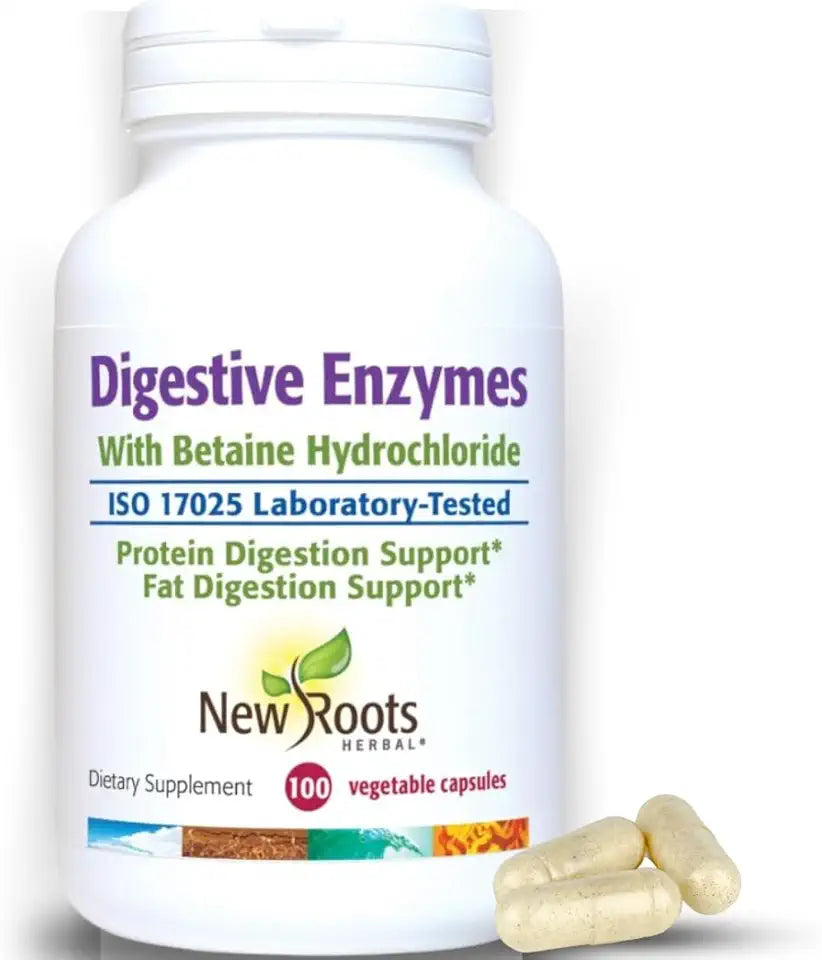 Digestive Enzymes with Ox Bile + Betaine Hydrochloride, 100 Capsules G415