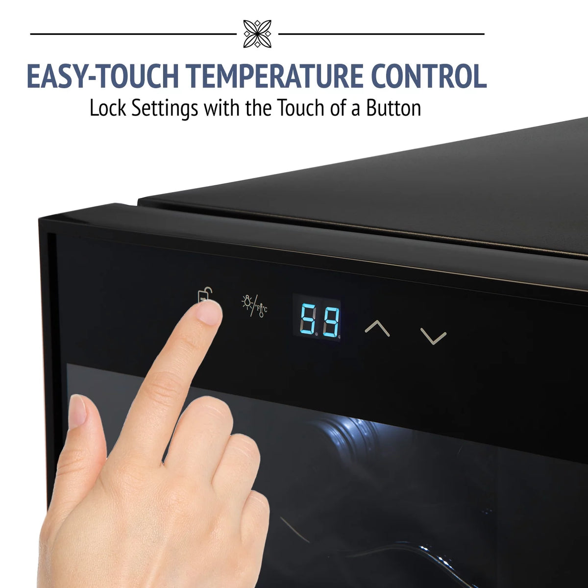 12 Bottle Thermoelectric Freestanding Wine Cooler Black K274643