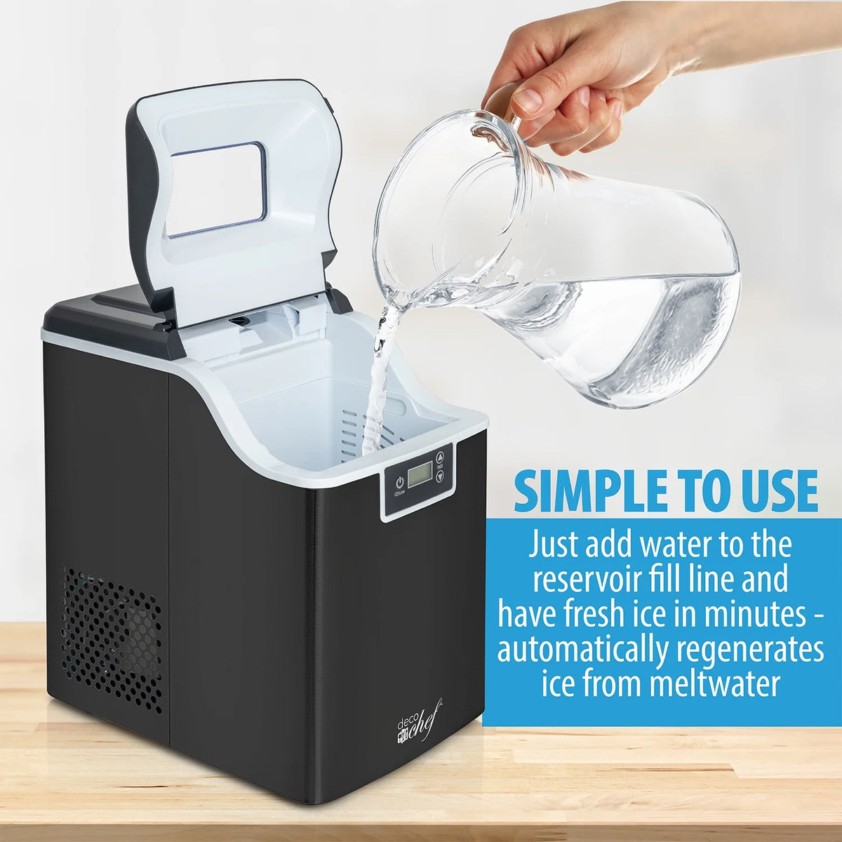 44LB Countertop Ice Maker, Black Q5188