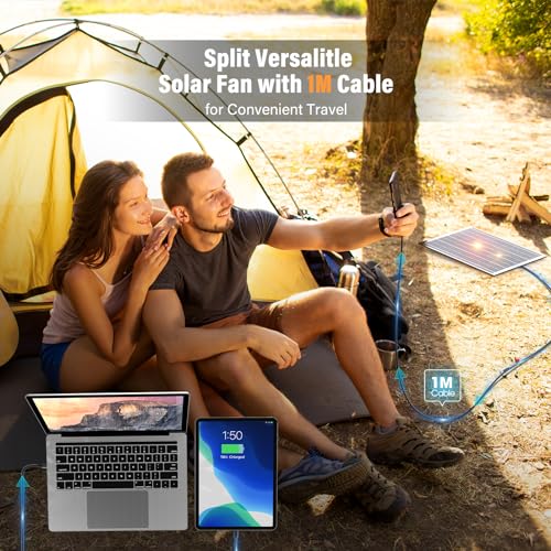 10400mAh Solar Fan with LED Lantern U3081