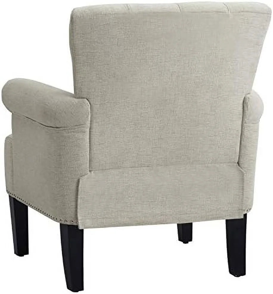 Polyester Upholstered Tufted Club Chair T646