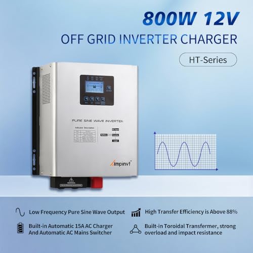 800W Pure Sine Wave Inverter with AC Charger S10107