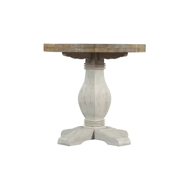 White 2-Piece Solid Wood Coffee Table & End Table Set S900