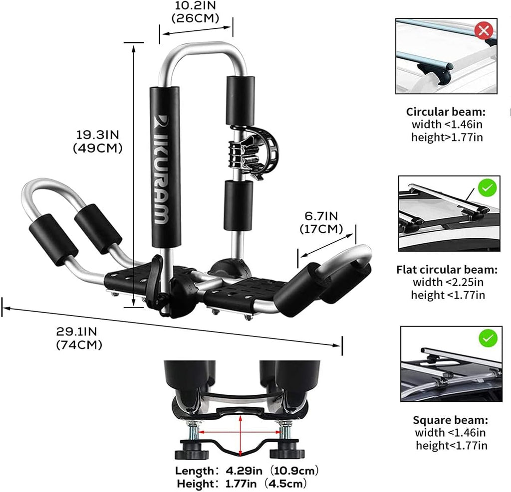 Bilateral Premier J-Style Folding 4-in-1 Roof Carrier Rack V164082