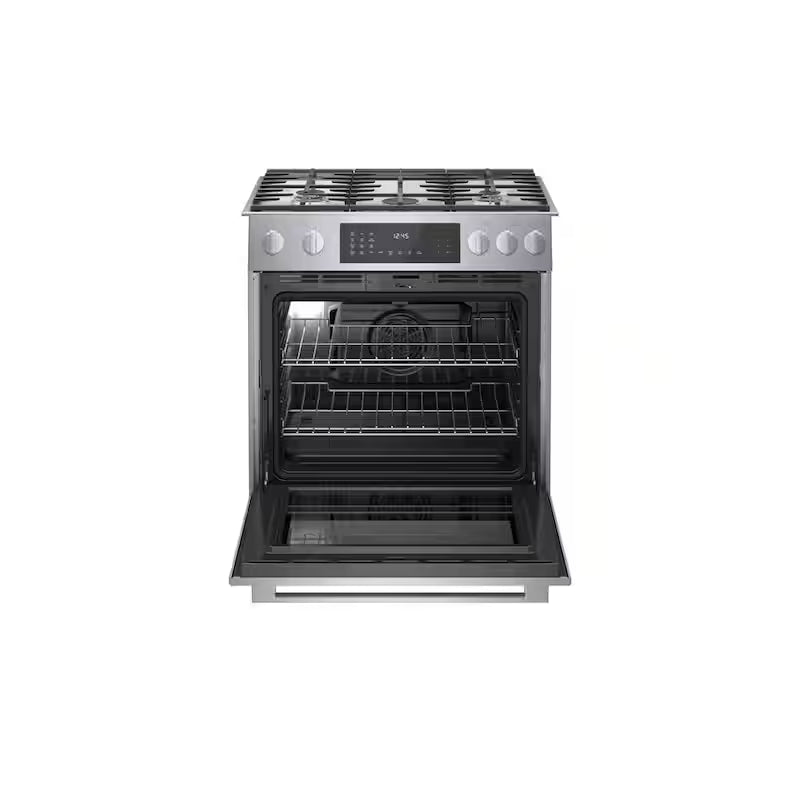 30 in. Slide-In Dual Fuel Range with Gas Stove and Electric Oven in Stainless Steel G8347
