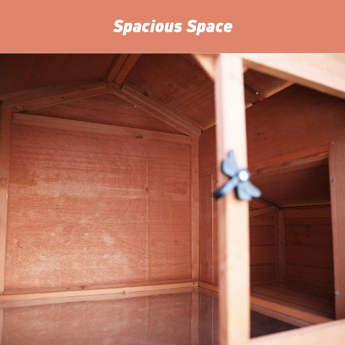 52'' Wooden Chicken Coop with Nesting Box I498