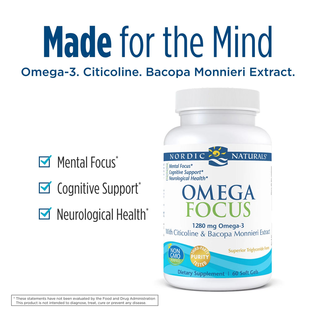 Omega Focus Softgels 1280 Mg 60 Count J567341