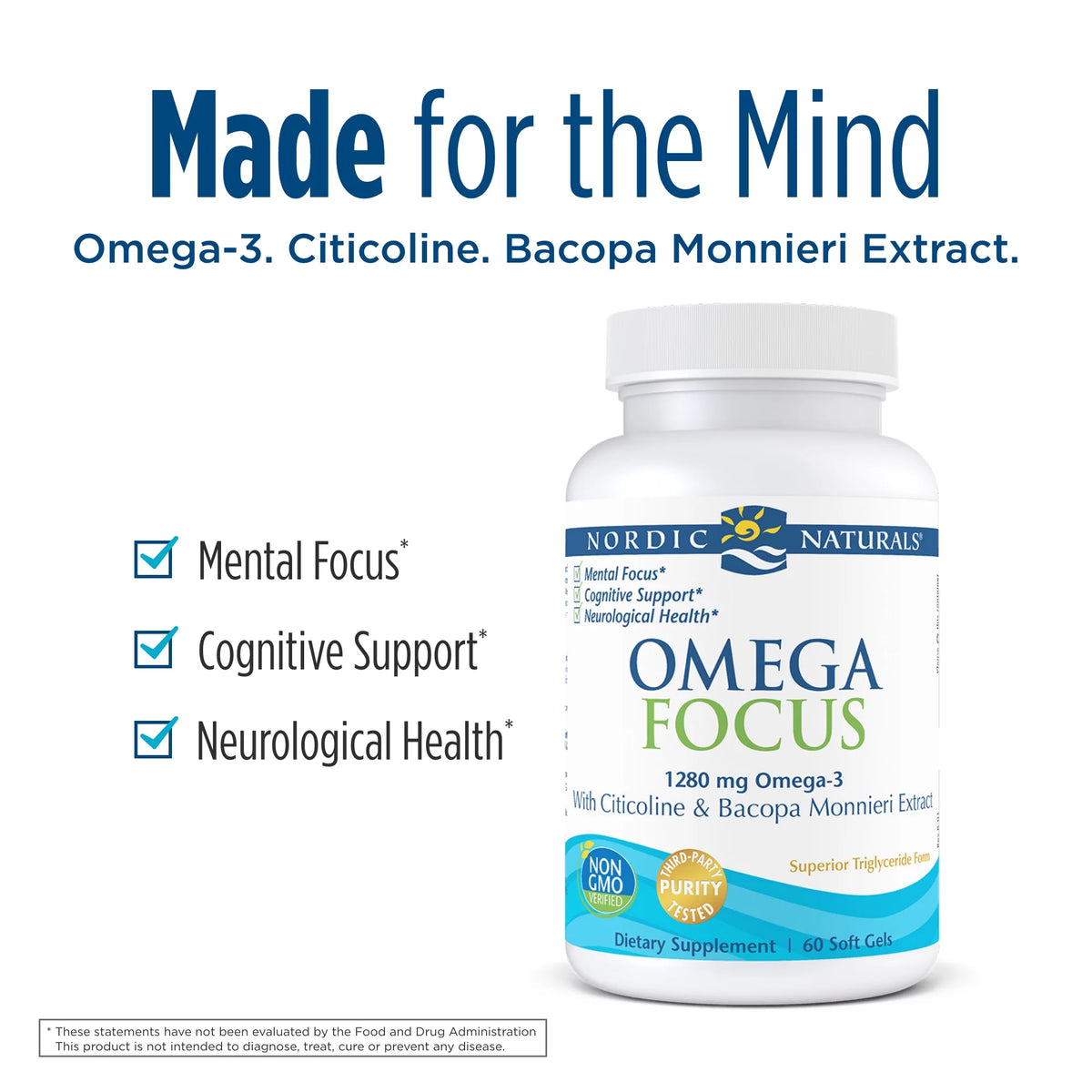 Omega Focus Softgels 1280 Mg 60 Count J567341