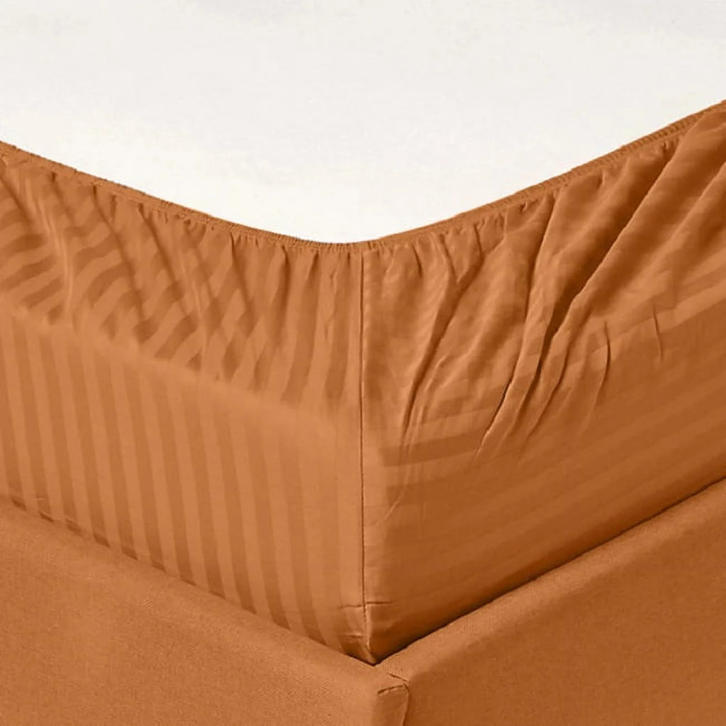 1200 Thread Count Egyptian Cotton 4-Piece Deep Pocket Stripe Sheet Set L530009