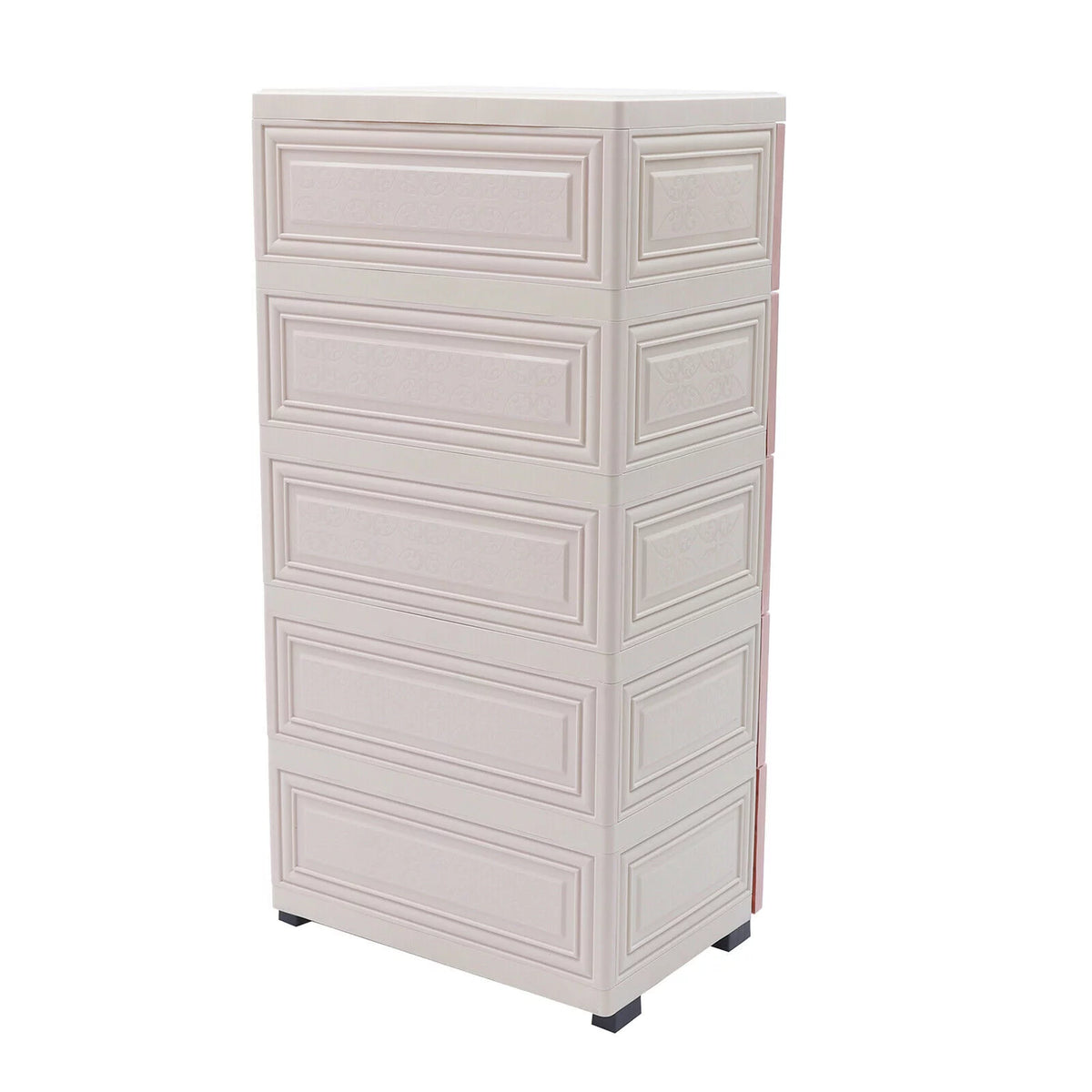 Pink 6 Drawer Plastic Dresser J410