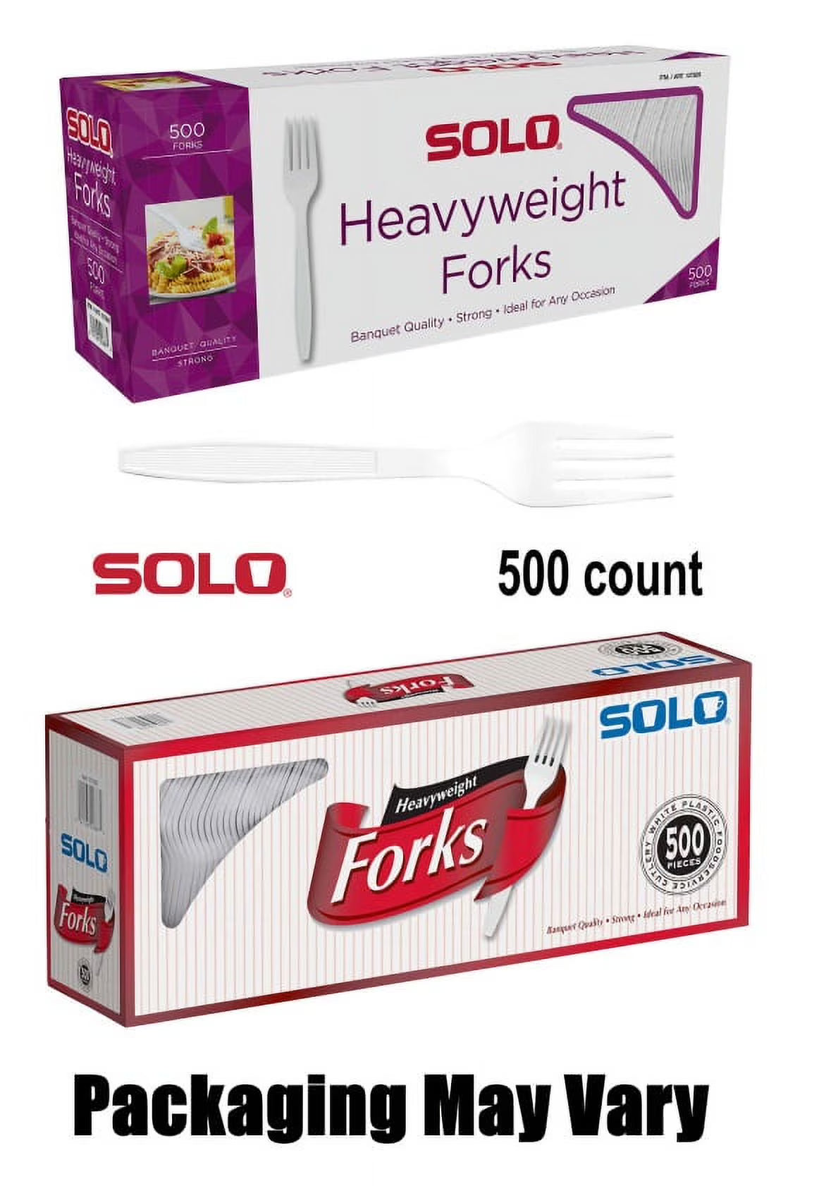 White Heavyweight Plastic Fork, 500 ct N58959