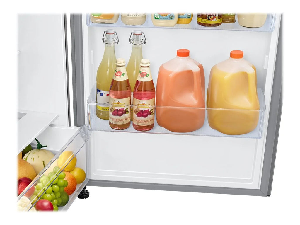 Top Freezer Freestanding Refrigerator Black Stainless Steel F5756