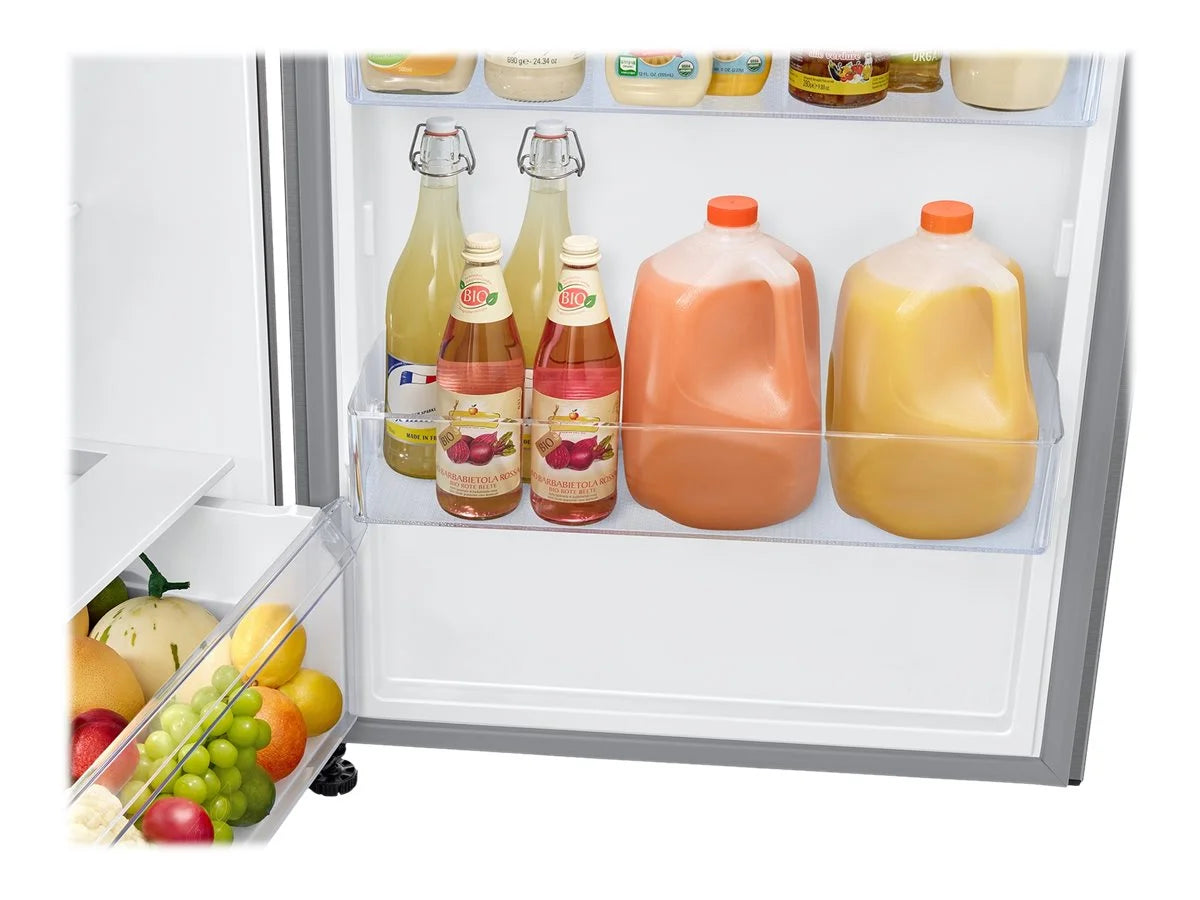 Top Freezer Freestanding Refrigerator Black Stainless Steel F5756