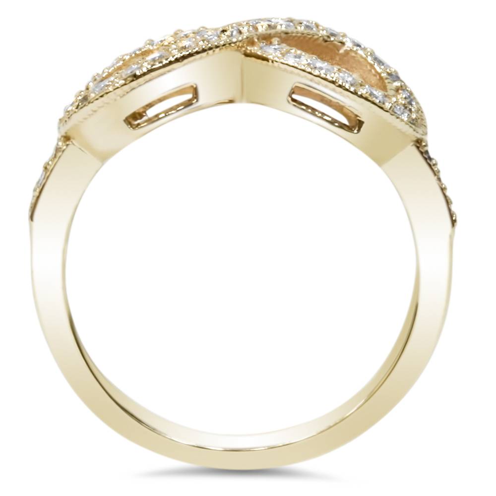 1/3ct Diamond Infinity Ring 10K Yellow Gold C83736
