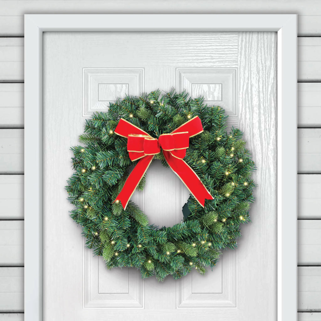 24” Pre-lit Christmas Wreath H108551