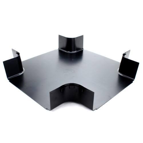 Black ABS Plastic Cable Raceway Cross Fitting S393