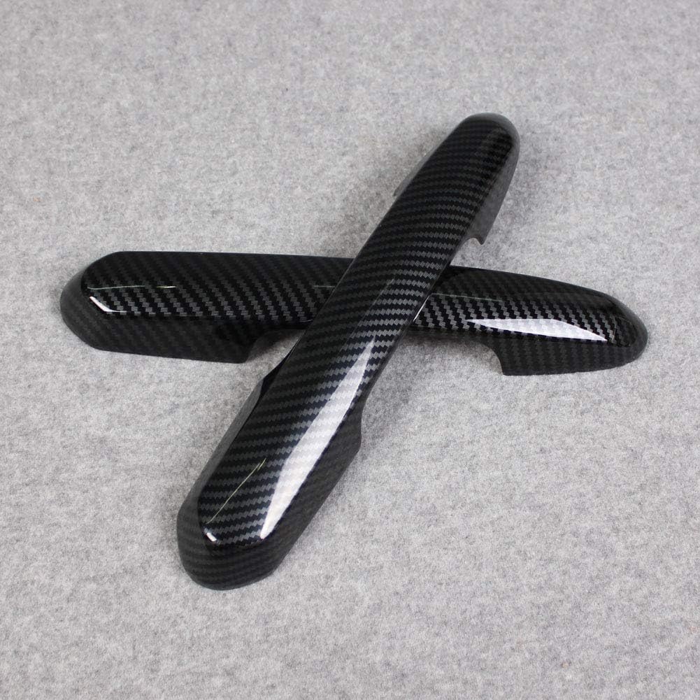 Door Handle Cover Trims ABS Carbon Fiber Black Pack of 2 C229