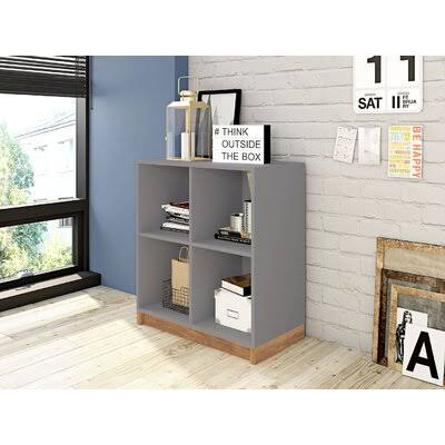 Gray/Natural Cube Bookcase C907