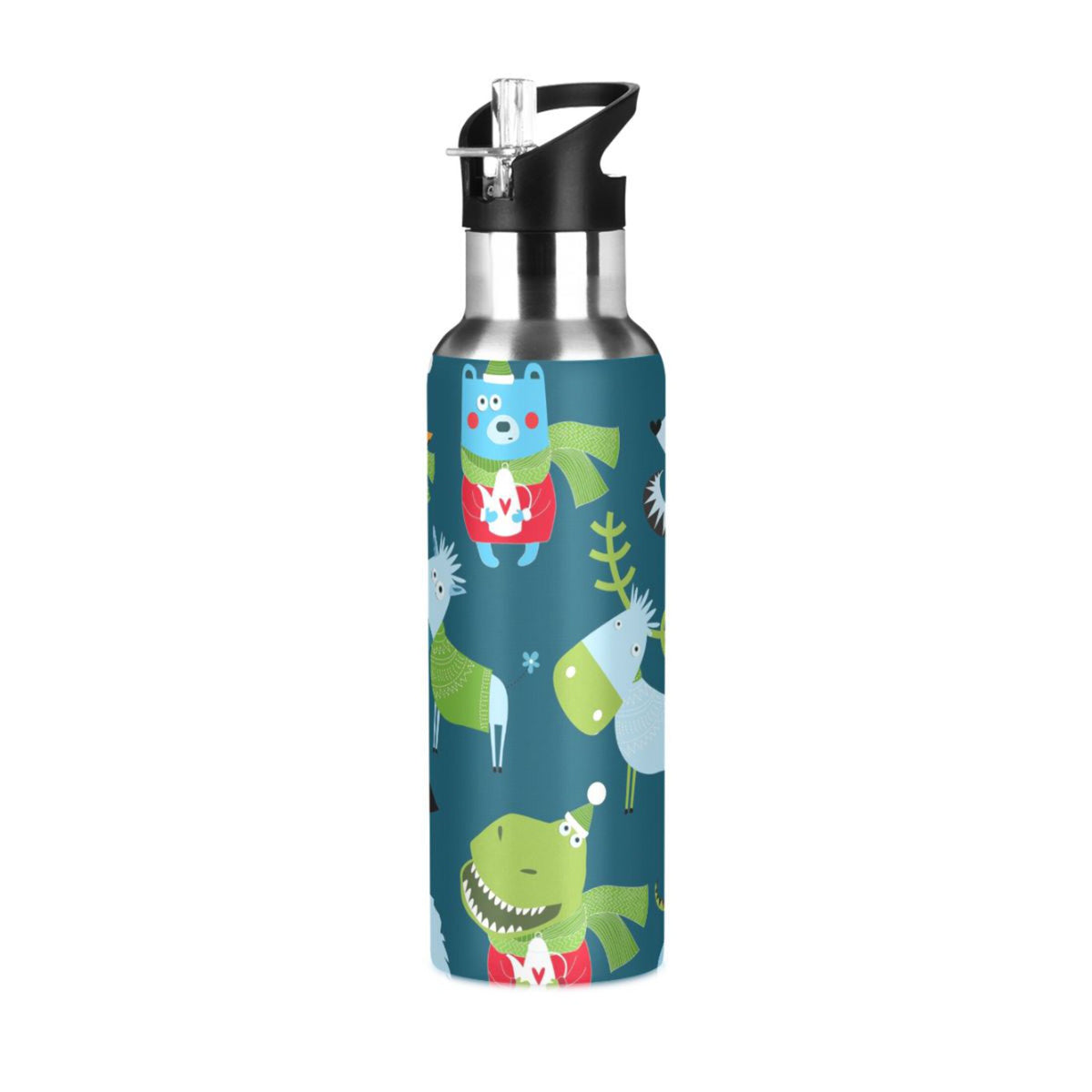 Stainless Steel Insulated Water Bottle with Straw Lid A996625