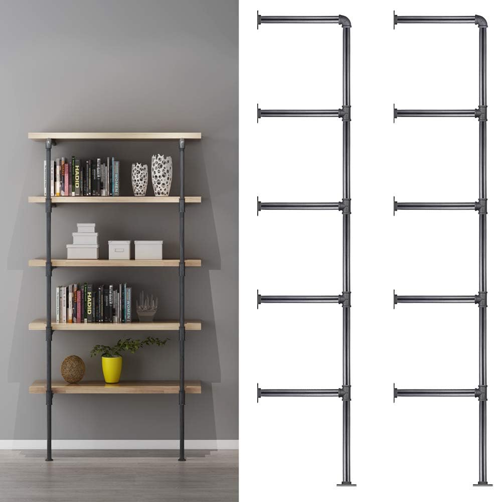 Vintage Industrial Wall Mount Bookshelf Shelving Unit E3078