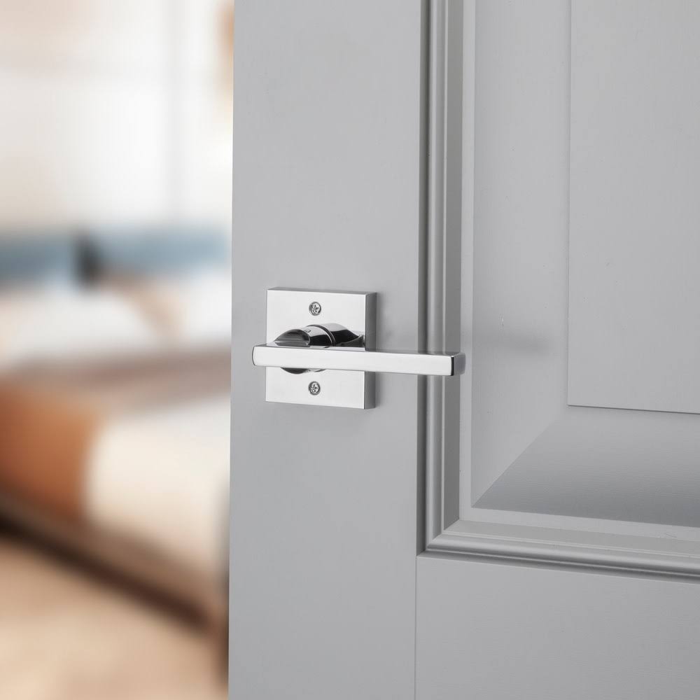 Satin Black Square Privacy Lever Set R226