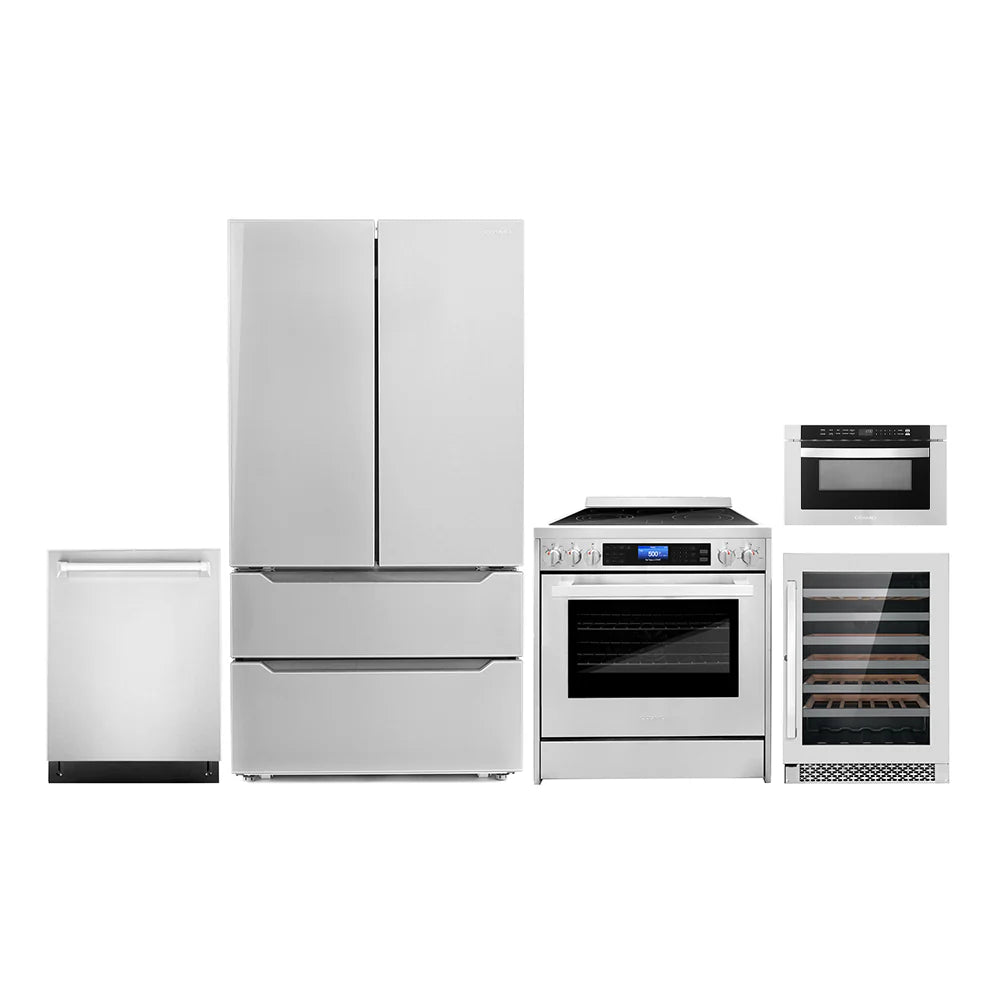 Electric Range, Dishwasher, Refrigerator with Ice Maker, Wine Cooler and Microwave I40014