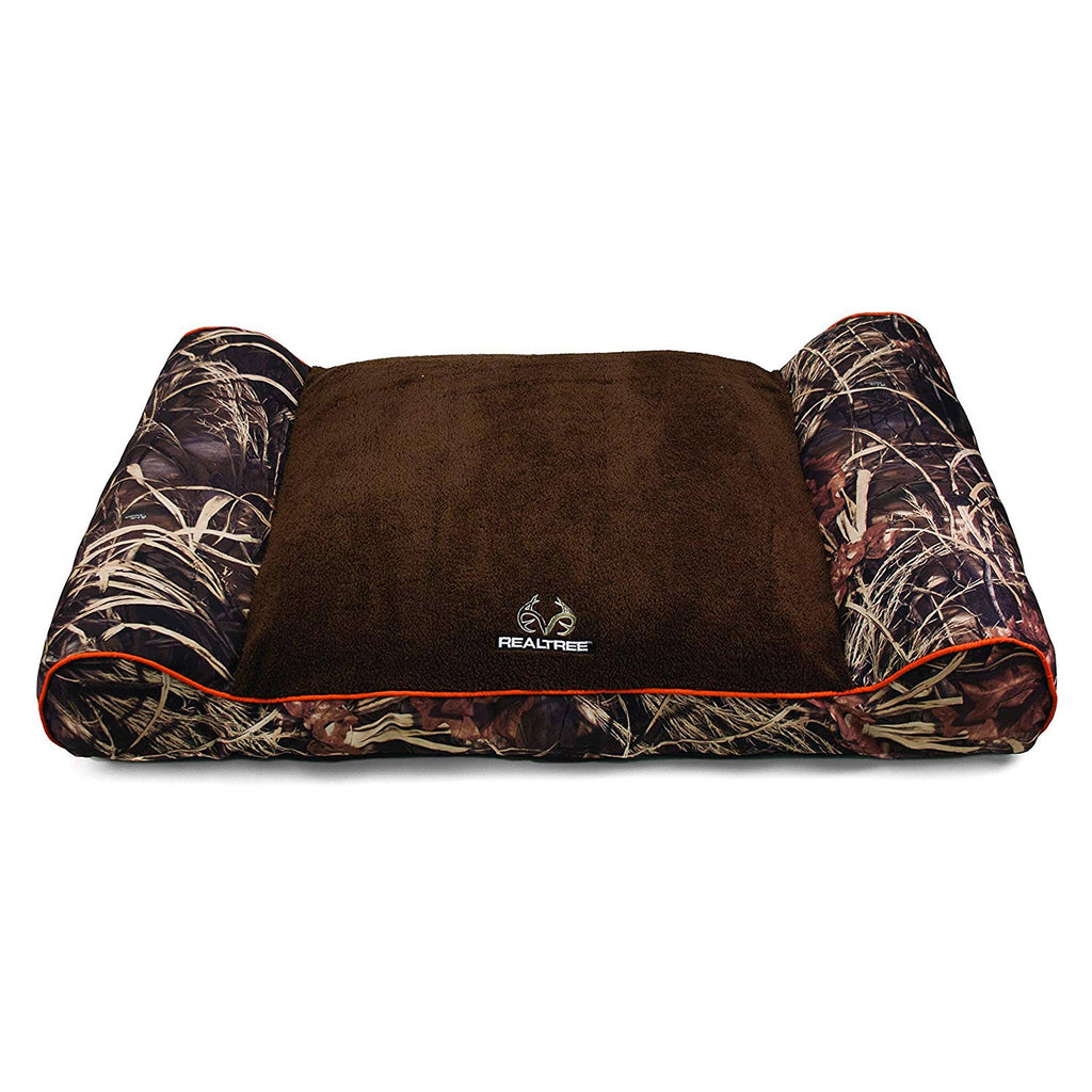 Taupe with Orange Piping Camo Pet Bed I7800