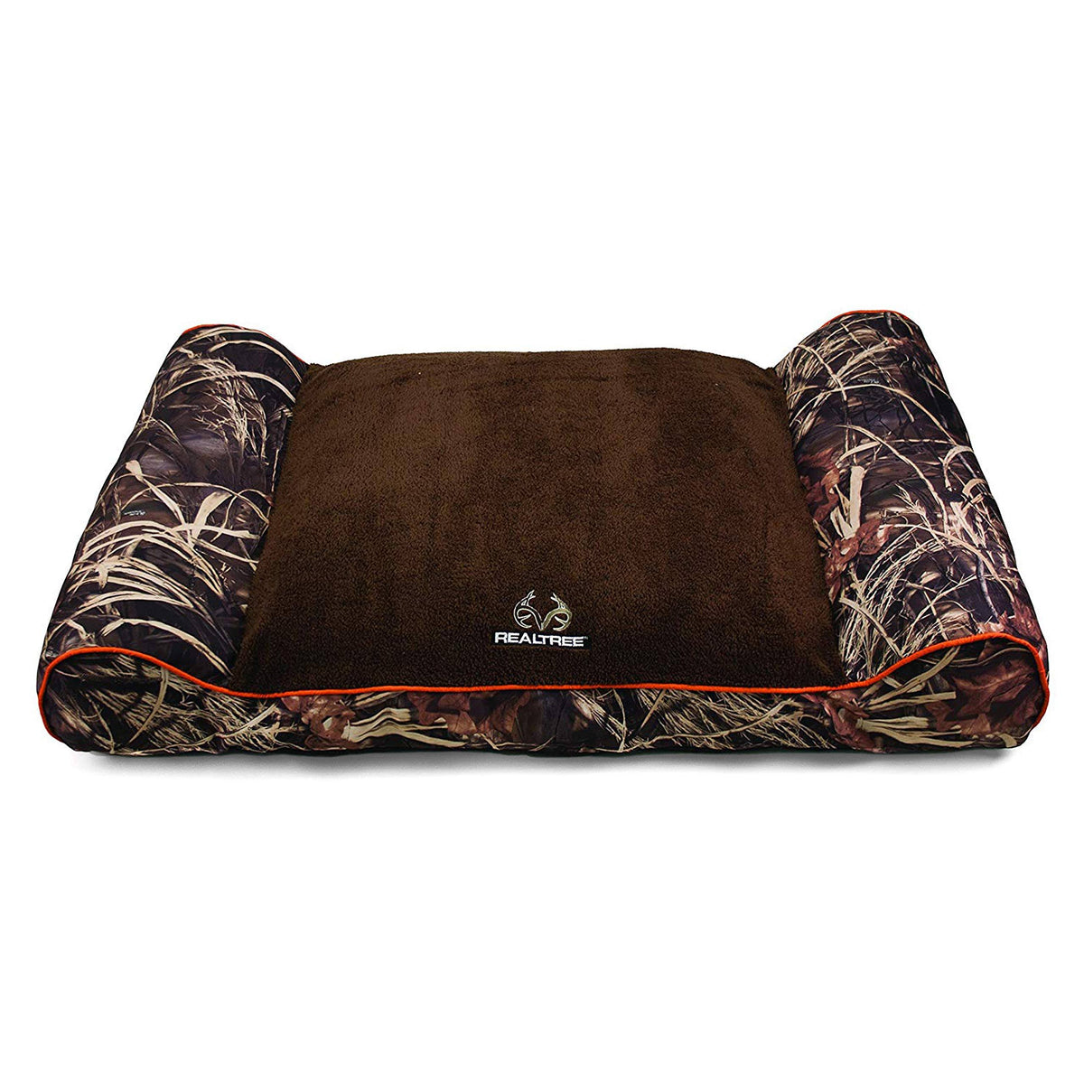 Taupe with Orange Piping Camo Pet Bed I7800