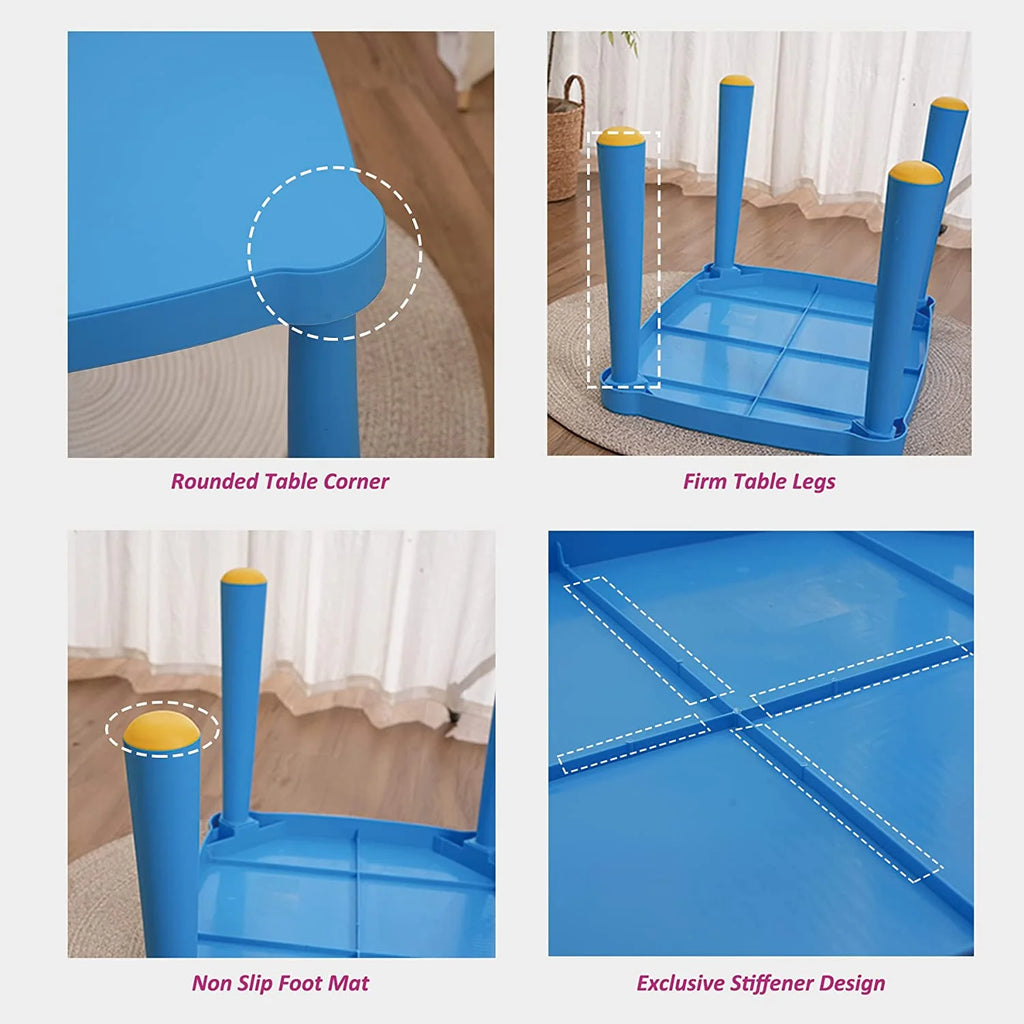 5 Pieces Plastic Toddler Kids Table and Chair Set T825