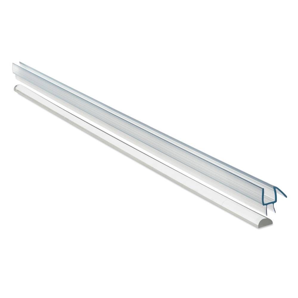 Brushed Nickel Frameless Hinged Shower Door W1293