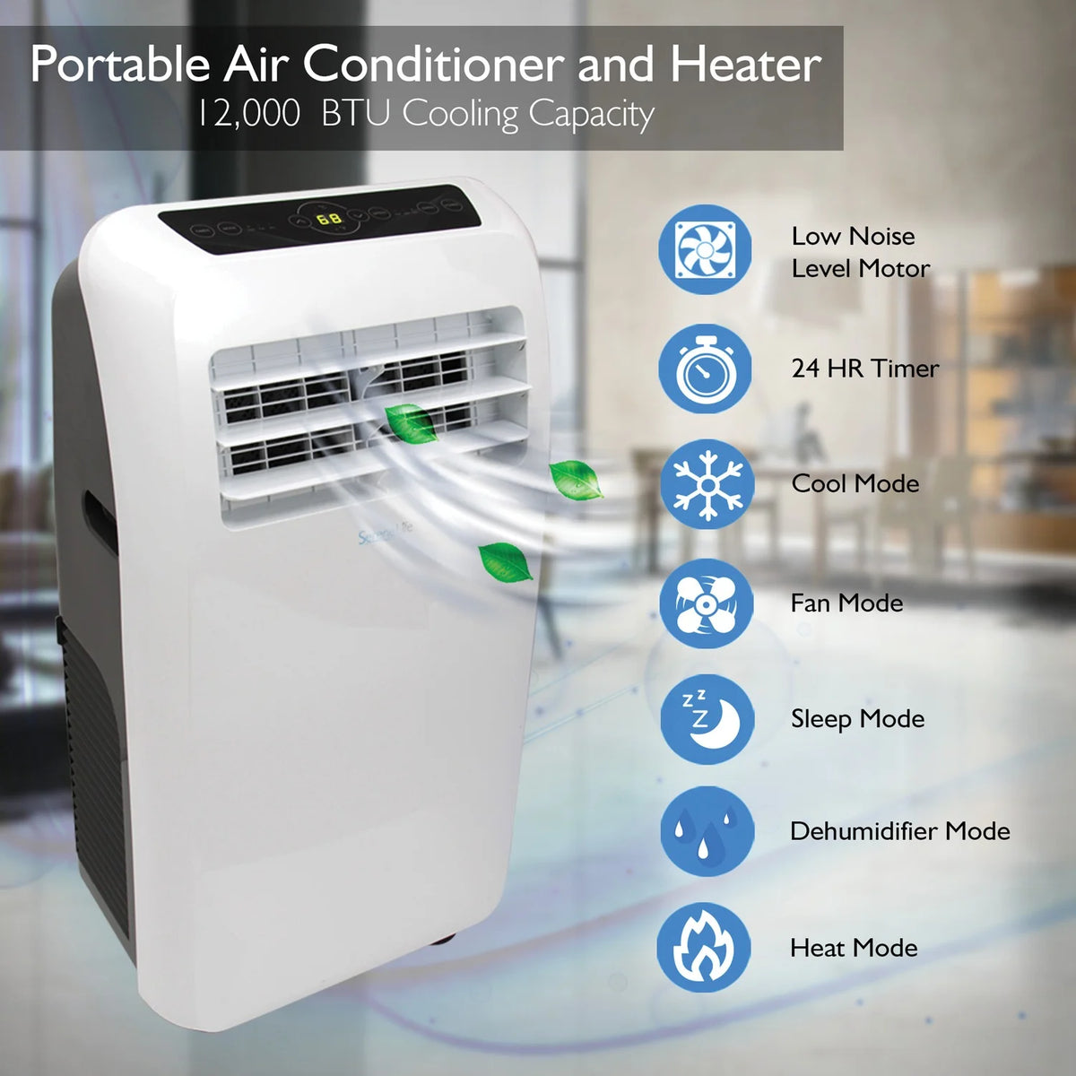 Portable 12000 BTU Air Conditioner & Heater R4698