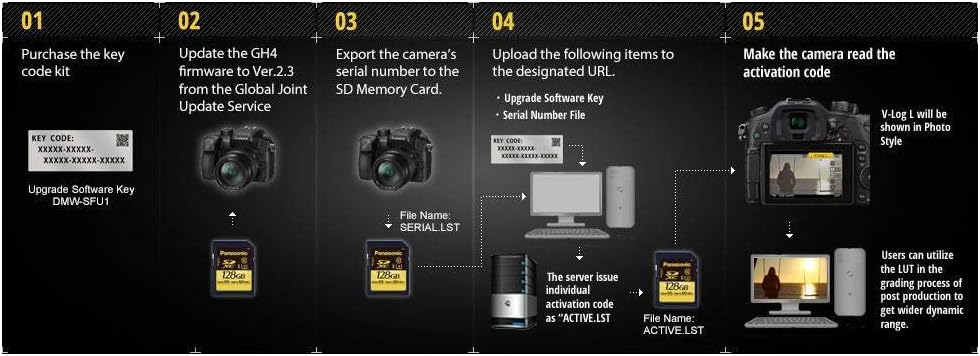 V-LOG L Firmware Upgrade for GH4 Camera H72824