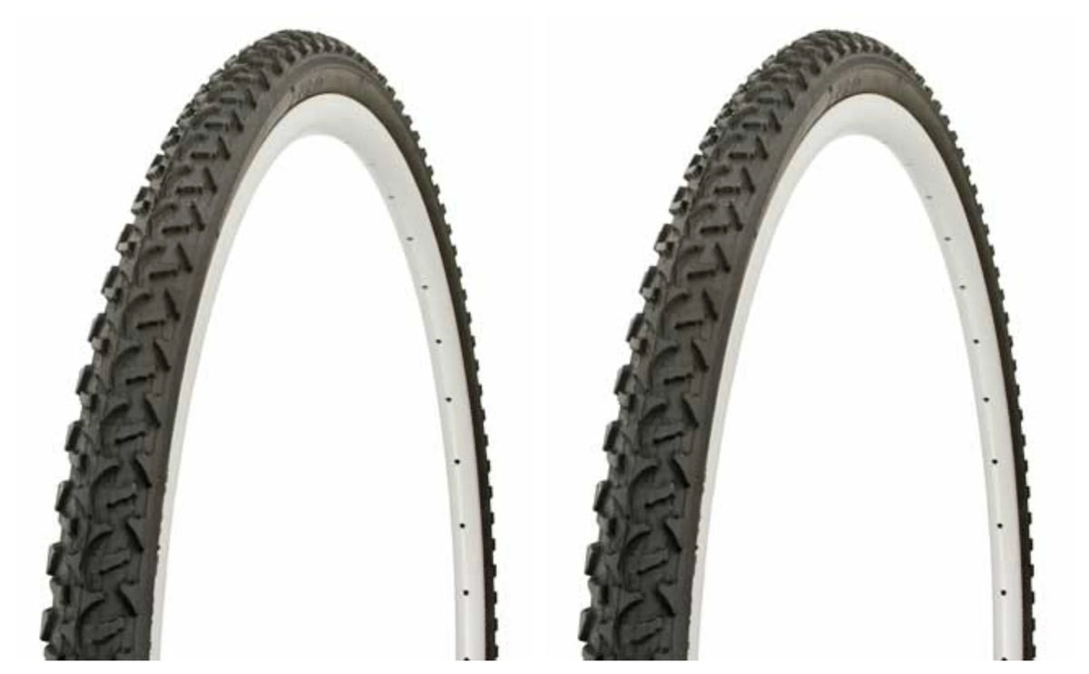 2 Tires 700 x 38c Black Bicycle Tires D415