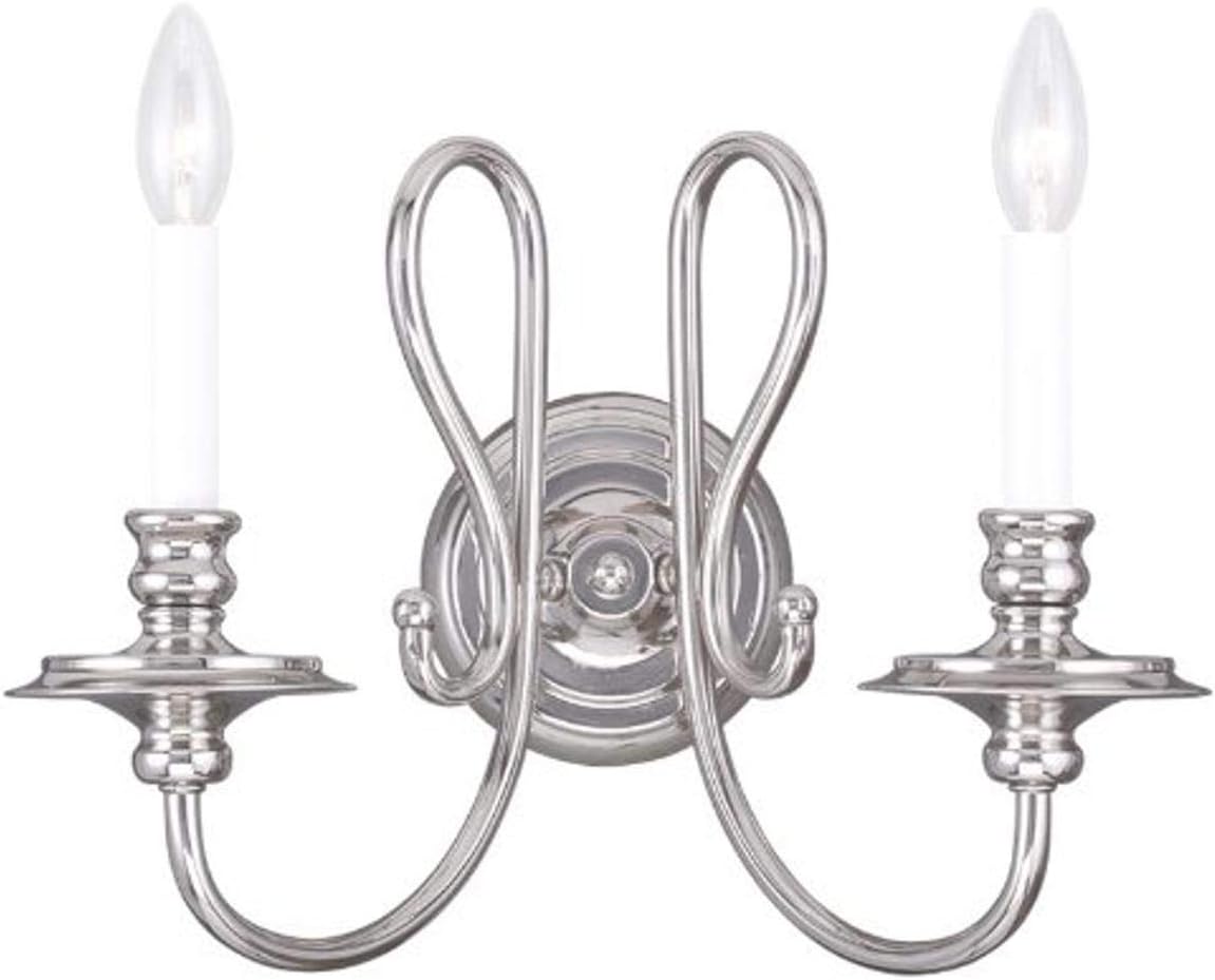 Polished Nickel 2-Light Wall Sconce O69381