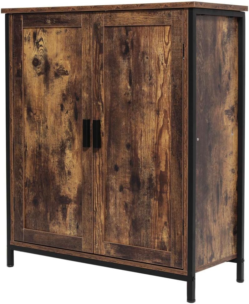 Rustic Brown Free Standing Cabinet with 1 Shelf & 2 Doors B633