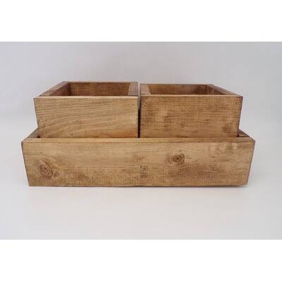 Solid Wood Crate Set I348324