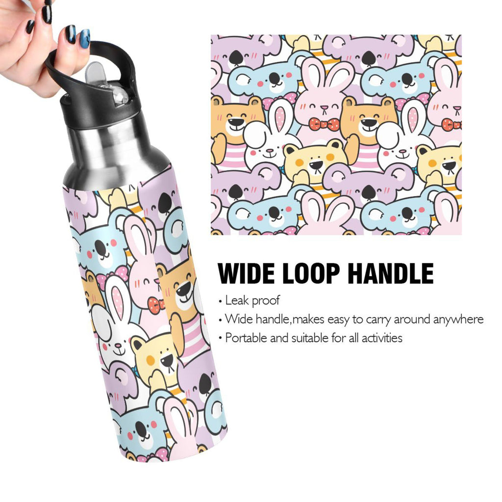 Stainless Steel Insulated Water Bottle with Straw Lid X1905