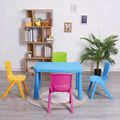5 Pieces Plastic Toddler Kids Table and Chair Set T825