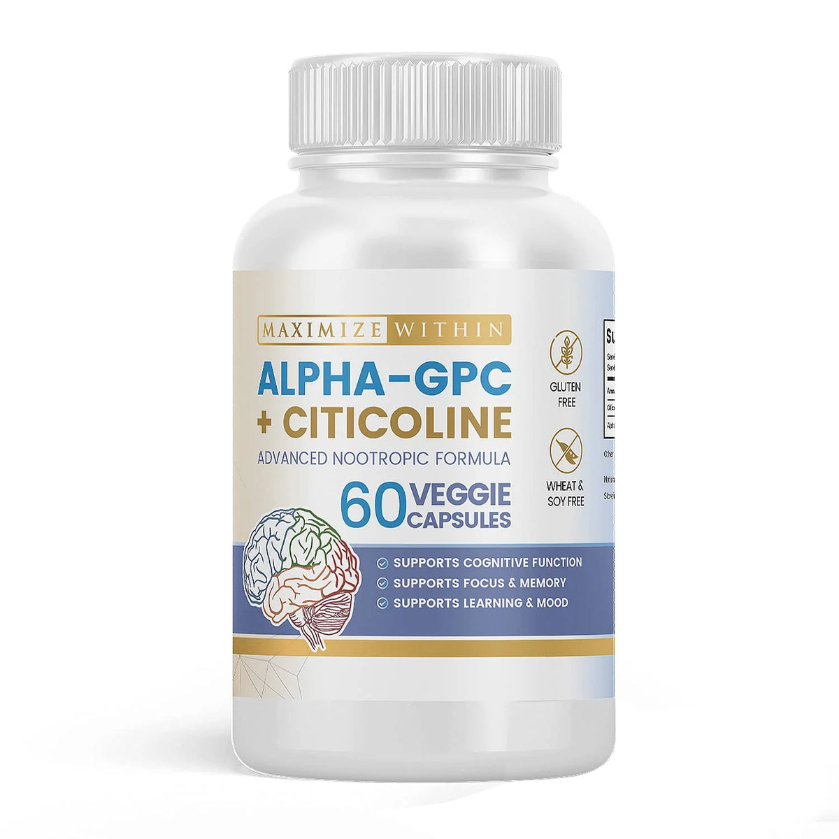 Alpha GPC Citicoline 60 Ct 1600mg Nootropic G5402