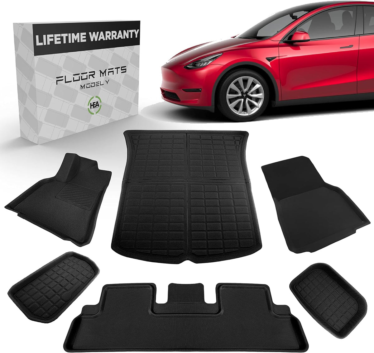 Black All Weather Waterproof Floor Mats R69642