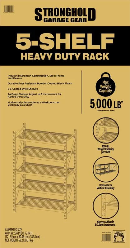 5-Shelf Metal Wire Decking Rack V397