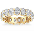 14k Yellow Gold Oval Cut Moissanite Eternity Ring C23455