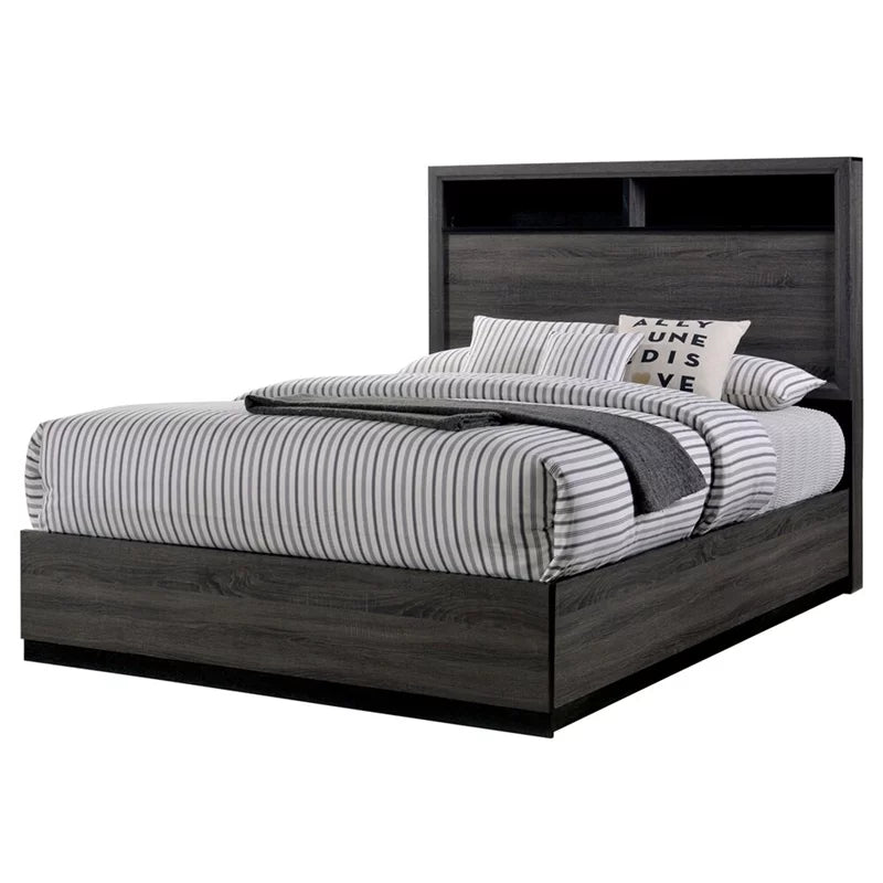 Gray Wood 3-Piece Bedroom Set Cal King W365898