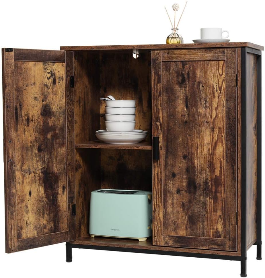Rustic Brown Free Standing Cabinet with 1 Shelf & 2 Doors B633