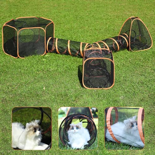 5 in 1 Outdoor Cat Tents with Tunnels Y45910