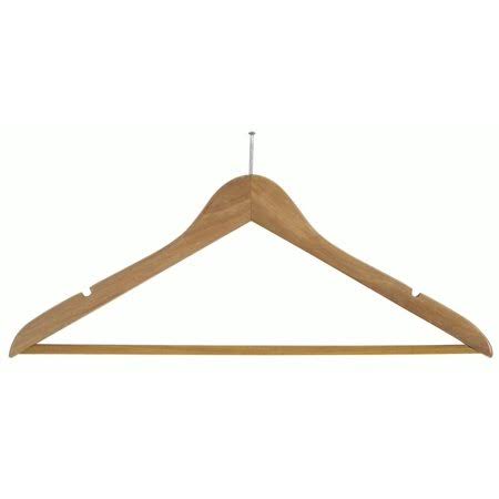 Wooden Suit Hanger with Chrome Hardware, Box of 100 O249547