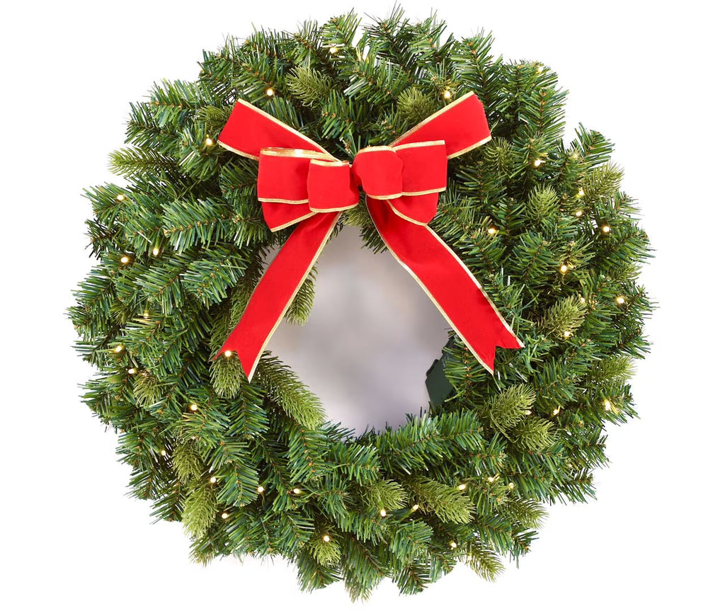 24” Pre-lit Christmas Wreath H108551