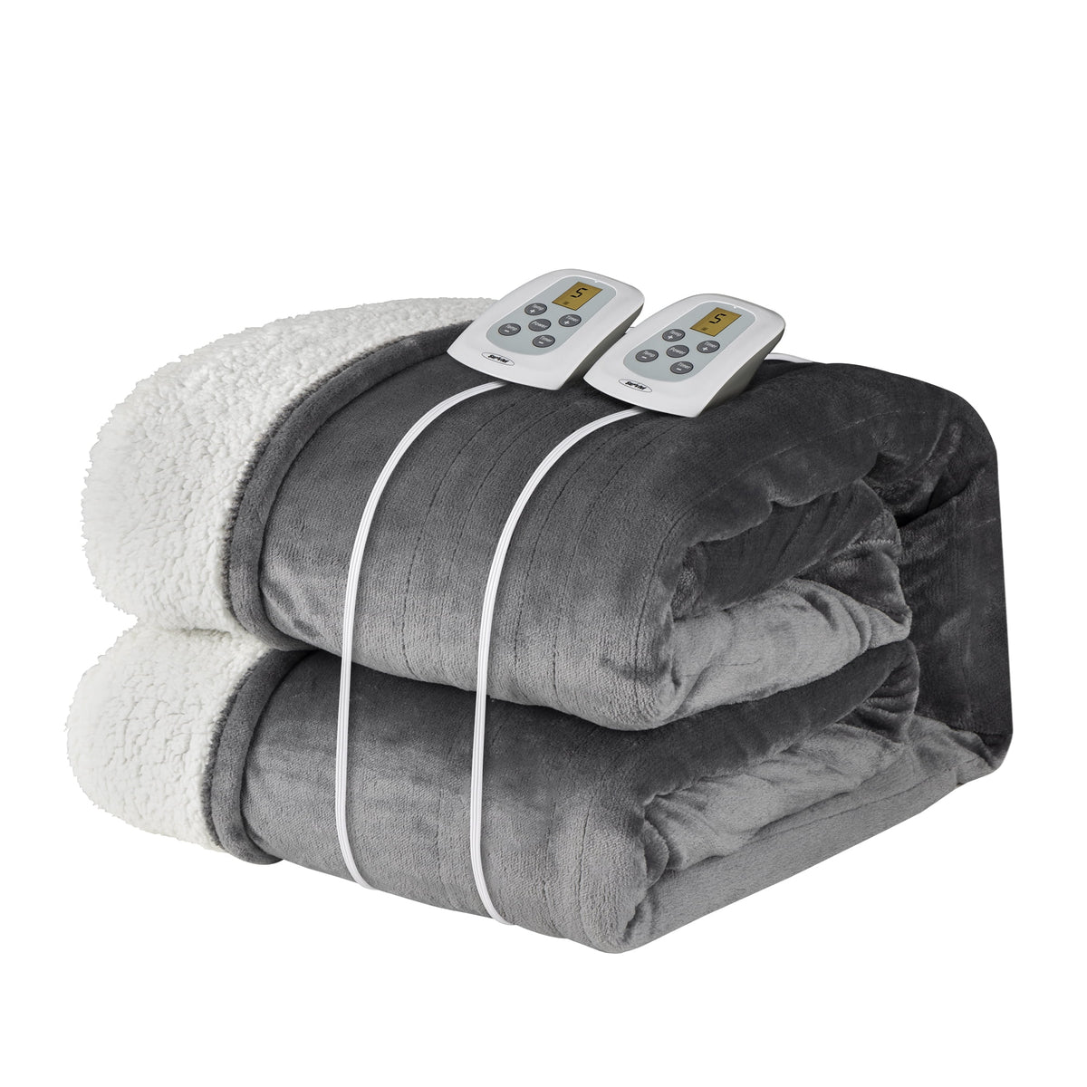 Queen Size Electric Heated Blanket Grey O317