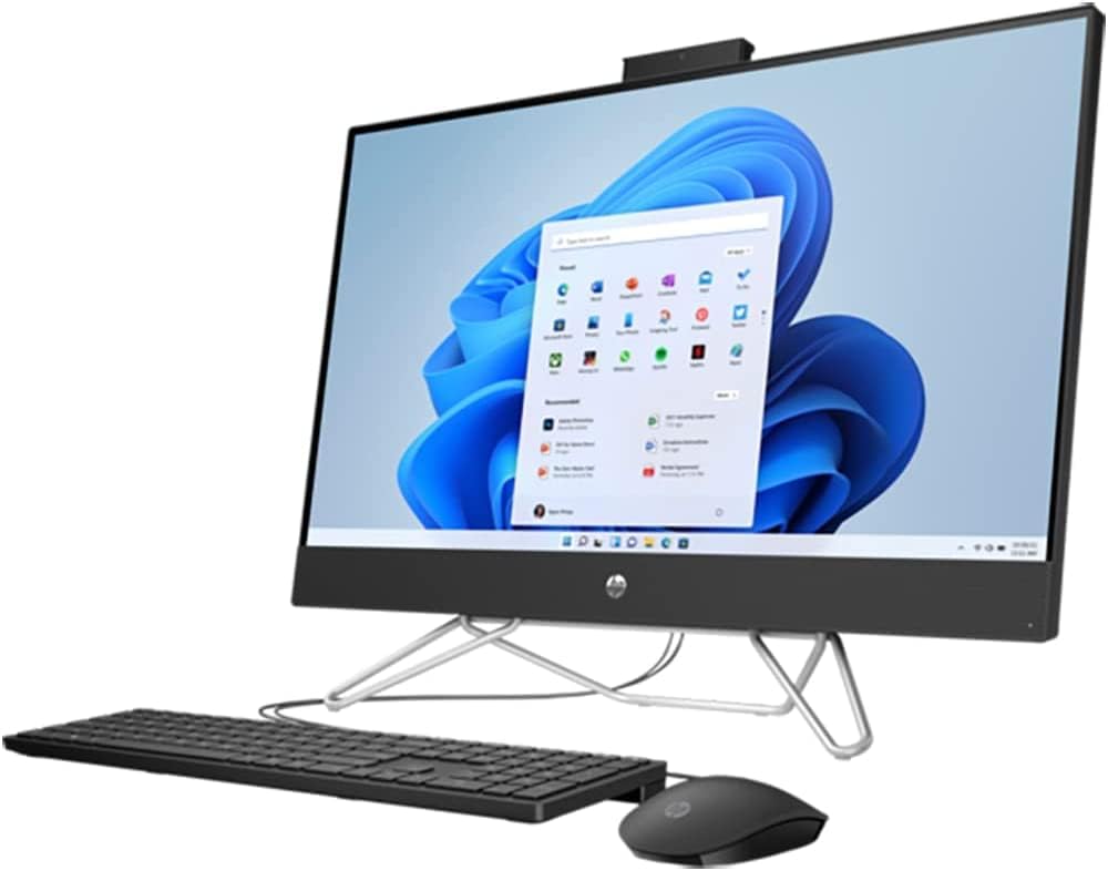 27" FHD All-in-One Desktop, AMD Ryzen 5 5500U, 8GB RAM, 256GB SSD+1TB HDD, Windows 11 Home, Black Q766874